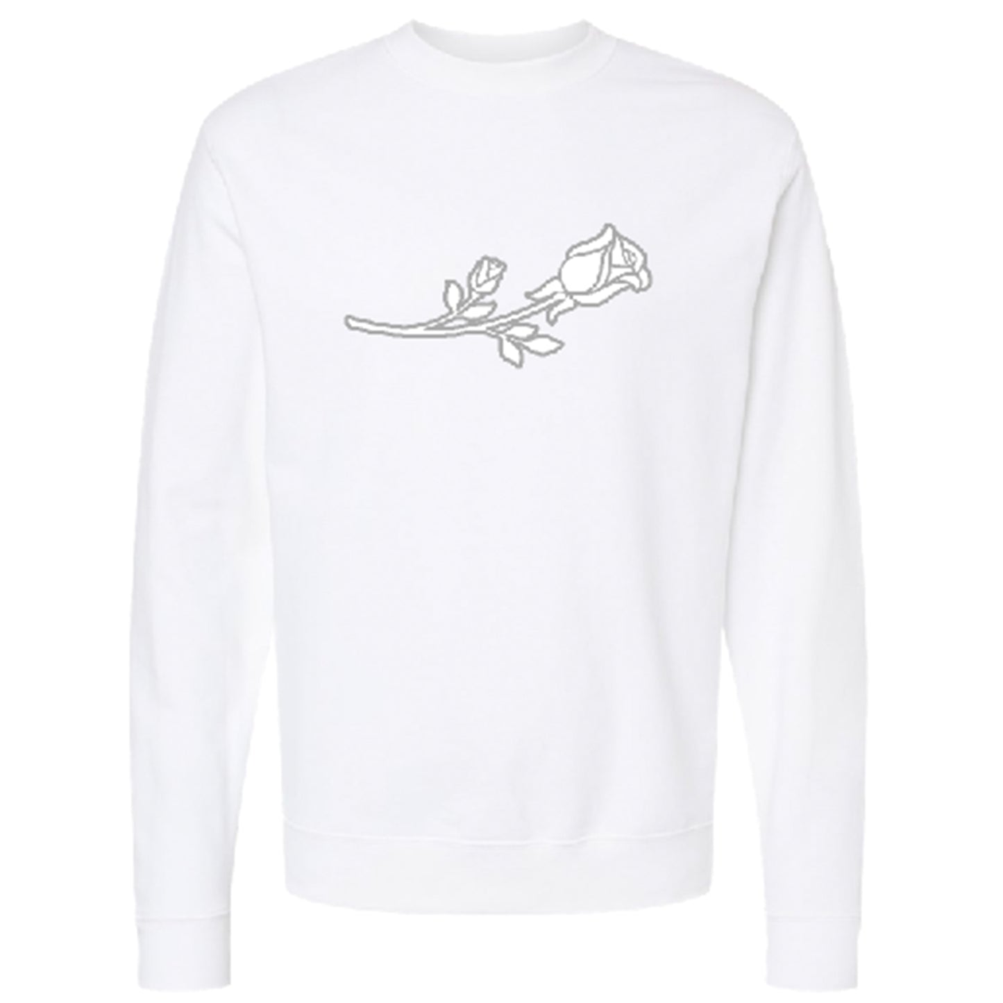 Embroidered Pullover Crew Sweatshirt
